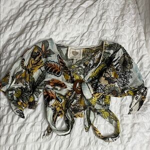 Boho Tie-Front Blouse